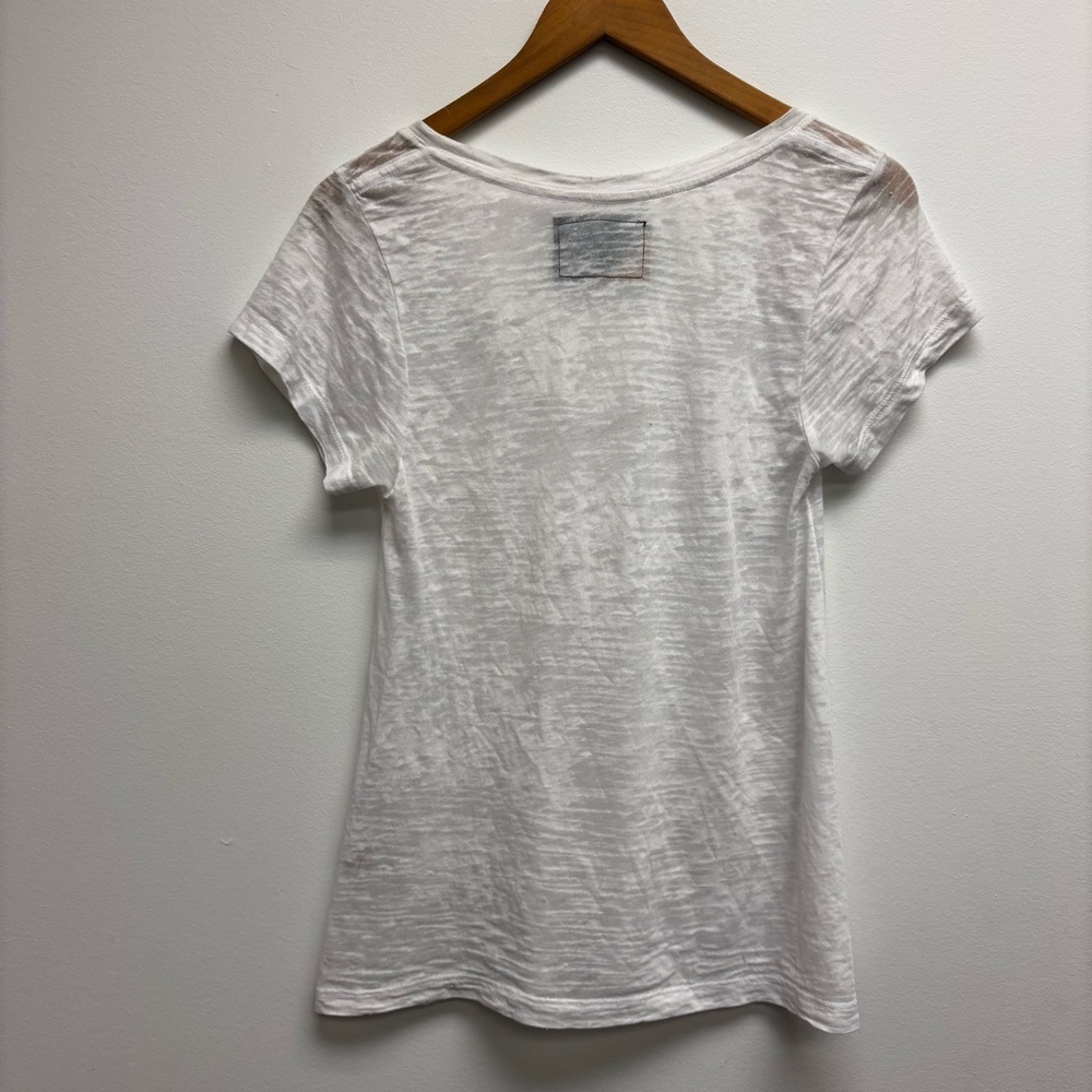 Nation LTD White Burnout Tee Shirt - Picture 8 of 8